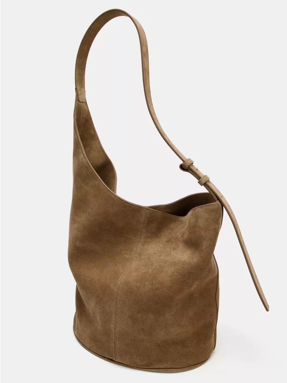 ZARA ASYMMETRIC LEATHER BUCKET BAG - Picture 3 of 9